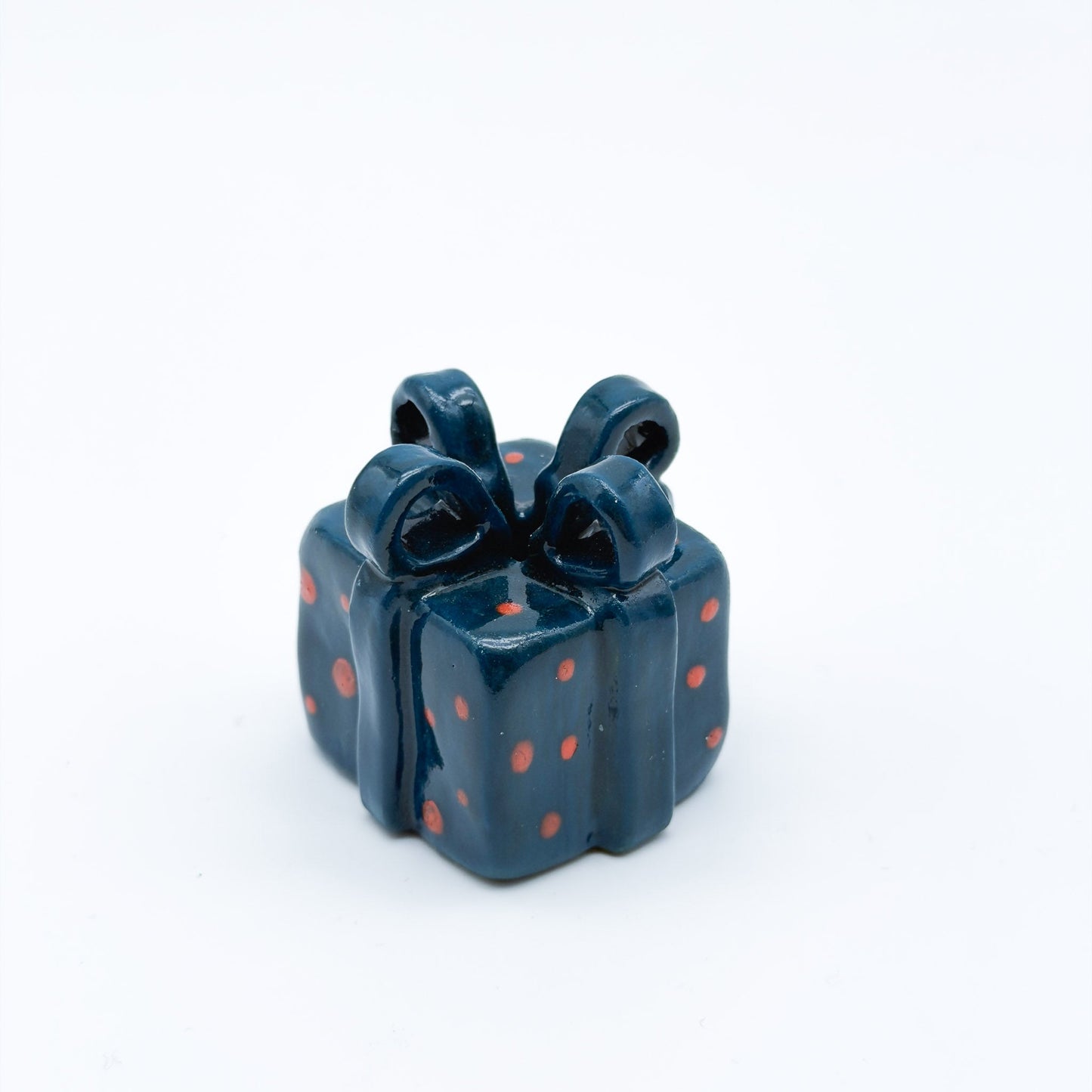 Gift box Candle Holder Dark Blue Dots
