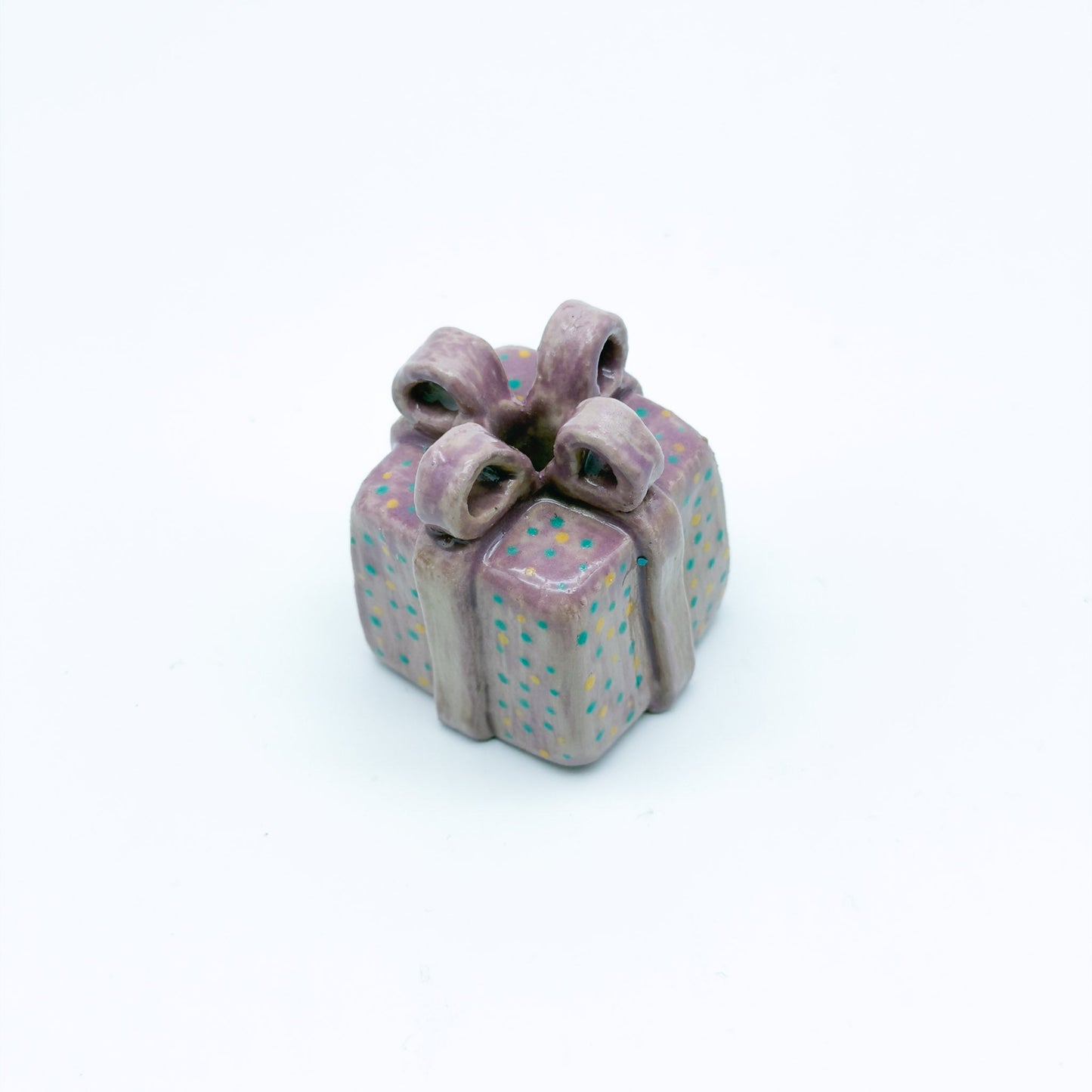 Gift box Candle Holder dotted pink
