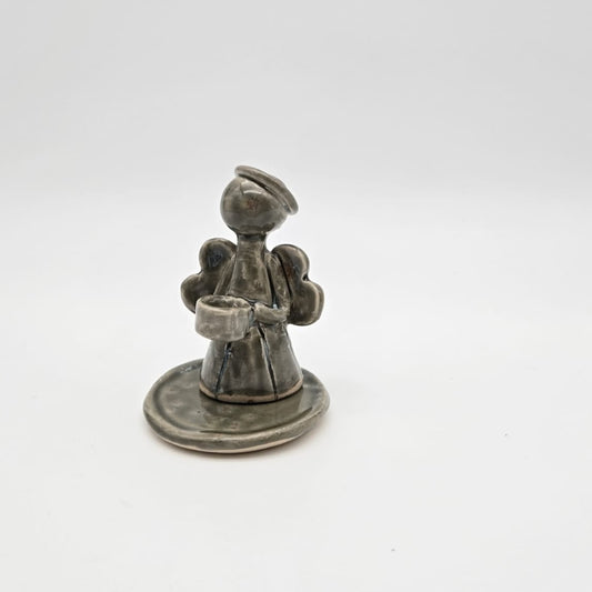 Angel - dark grey green