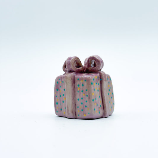 Gift box Candle Holder dotted pink