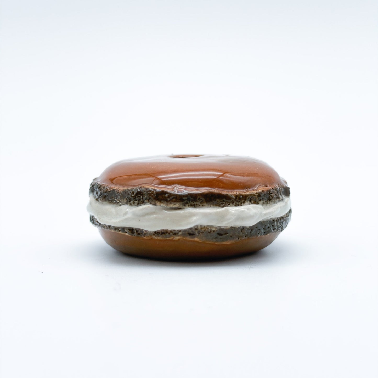 Macaron candle holder dark brown