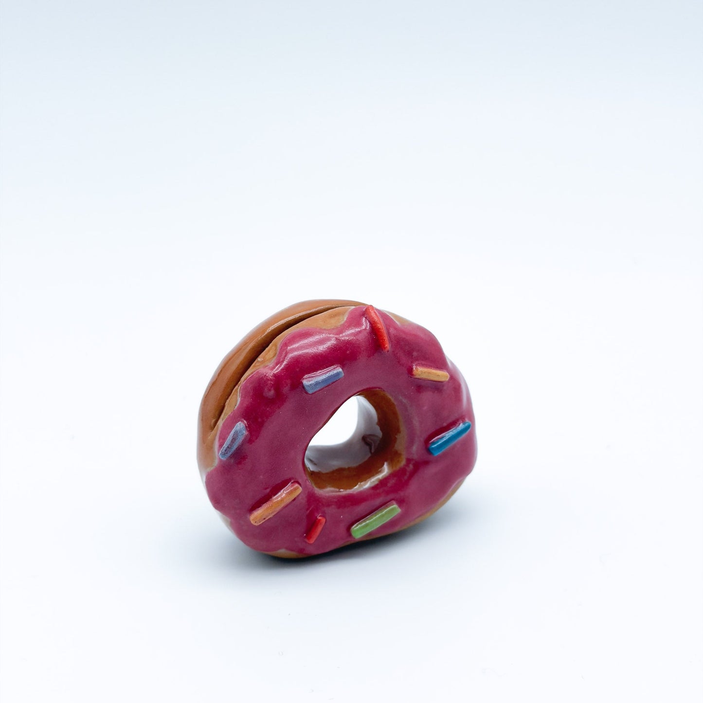 Donut card holder crushed pink