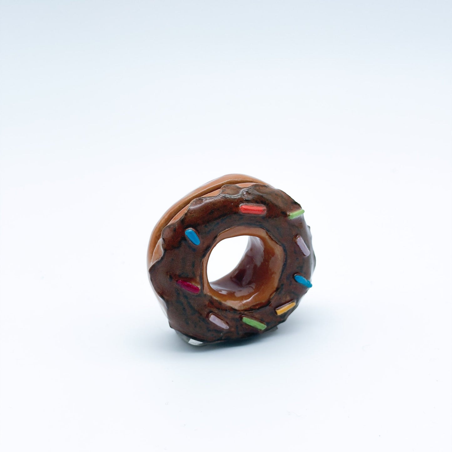 Donut card holder dark chocolate