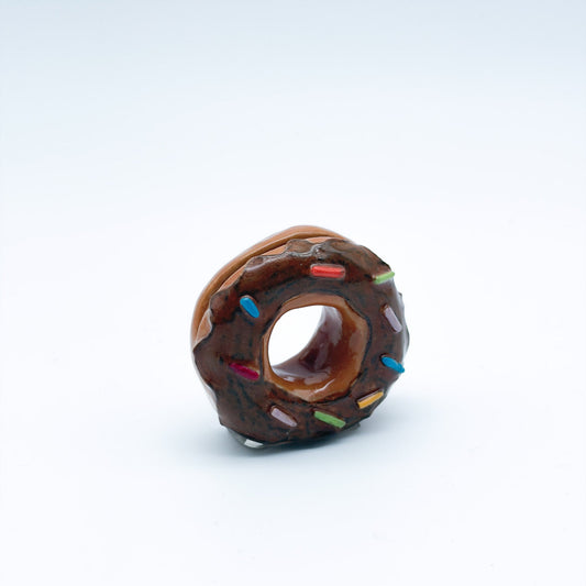 Donut card holder dark chocolate